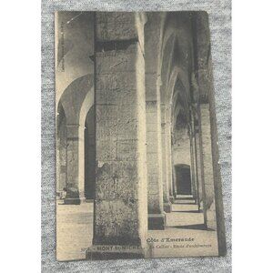 Mont St Michel Emerald Coast Old Postcard Mont Saint Michel The Abbey Cellar